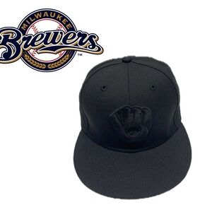 NEW ERA BREWERS BASIC BLACKOUT 59FIFTY